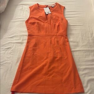 NWT Diane von Furstenberg Coral/Orange Sleeveless Dress
